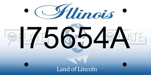 I75654A Illinois License Plate