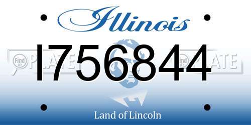 I756844 Illinois License Plate