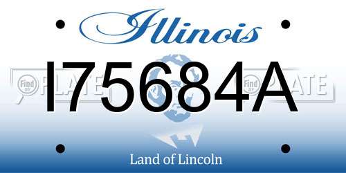 I75684A Illinois License Plate