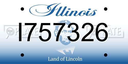 I757326 Illinois License Plate