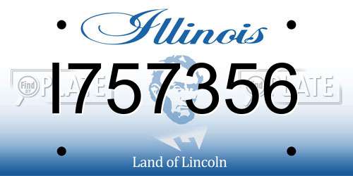 I757356 Illinois License Plate