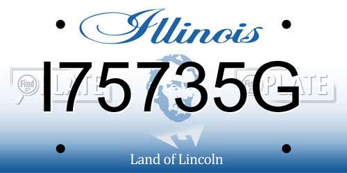 I75735G Illinois License Plate