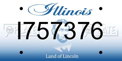 I757376 Illinois License Plate