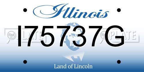 I75737G Illinois License Plate