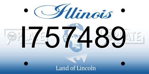I757489 Illinois License Plate