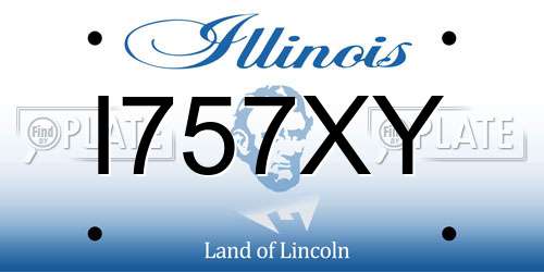 I757XY Illinois License Plate