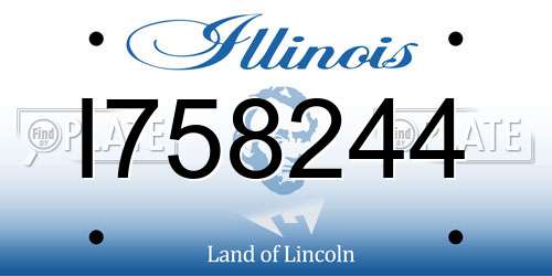 I758244 Illinois License Plate