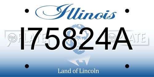 I75824A Illinois License Plate