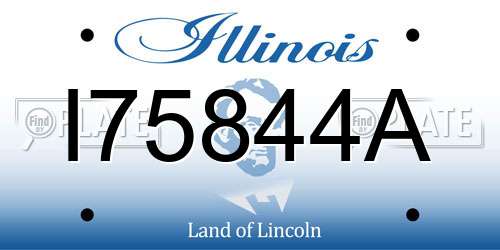 I75844A Illinois License Plate
