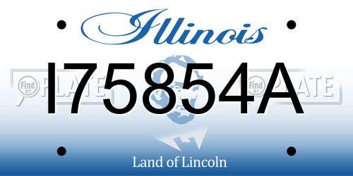 I75854A Illinois License Plate
