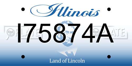 I75874A Illinois License Plate