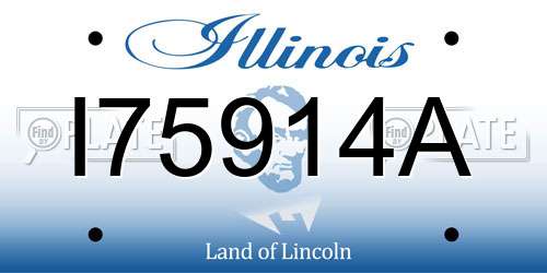 I75914A Illinois License Plate
