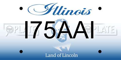 I75AAI Illinois License Plate
