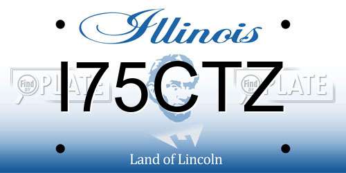 I75CTZ Illinois License Plate