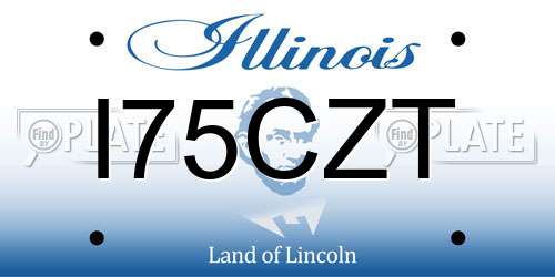 I75CZT Illinois License Plate