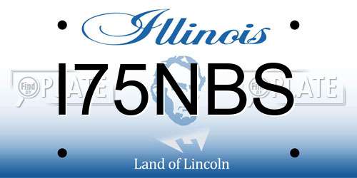 I75NBS Illinois License Plate