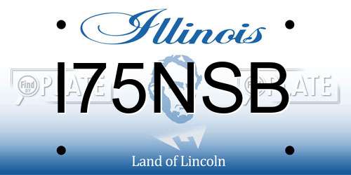 I75NSB Illinois License Plate