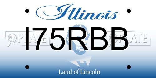 I75RBB Illinois License Plate