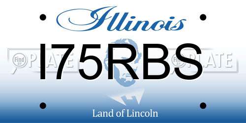 I75RBS Illinois License Plate