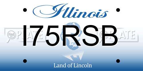 I75RSB Illinois License Plate