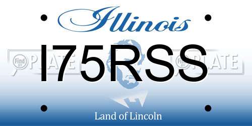 I75RSS Illinois License Plate