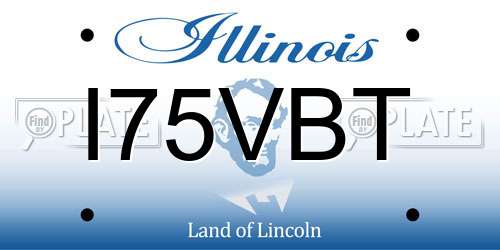 I75VBT Illinois License Plate