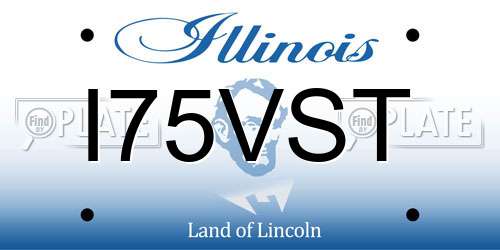 I75VST Illinois License Plate