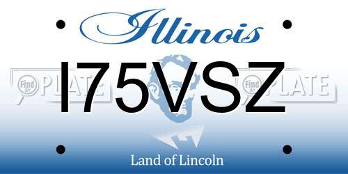 I75VSZ Illinois License Plate