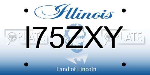 I75ZXY Illinois License Plate