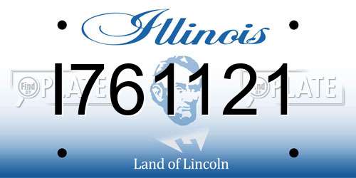 I761121 Illinois License Plate