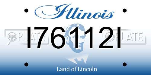 I76112I Illinois License Plate