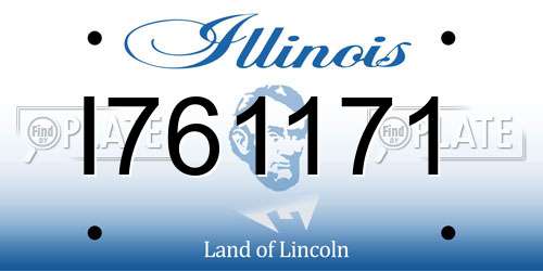 I761171 Illinois License Plate