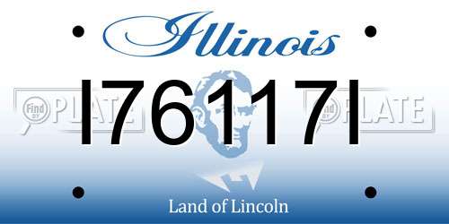 I76117I Illinois License Plate