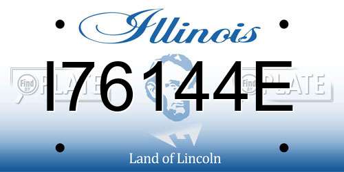 I76144E Illinois License Plate