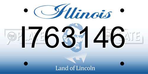 I763146 Illinois License Plate