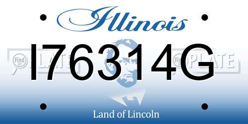I76314G Illinois License Plate