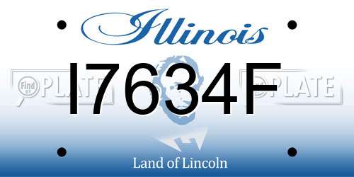 I7634F Illinois License Plate