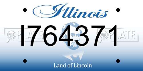 I764371 Illinois License Plate