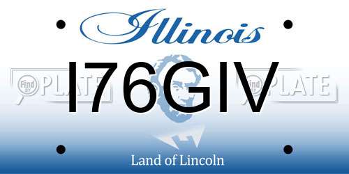 I76GIV Illinois License Plate