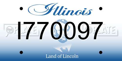 I770097 Illinois License Plate