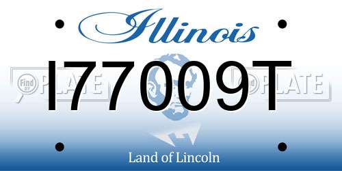 I77009T Illinois License Plate
