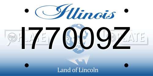 I77009Z Illinois License Plate