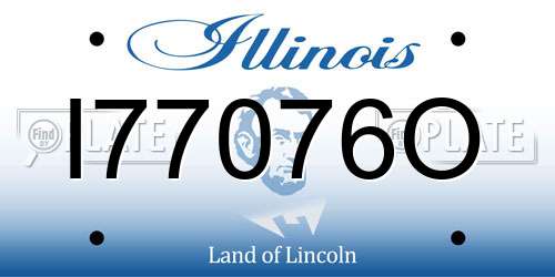 I77076O Illinois License Plate