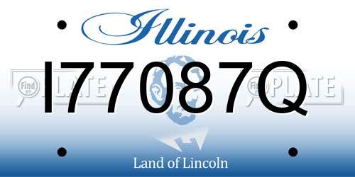 I77087Q Illinois License Plate