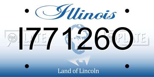 I77126O Illinois License Plate