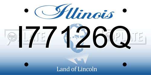 I77126Q Illinois License Plate