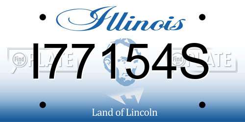 I77154S Illinois License Plate