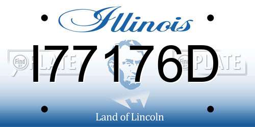 I77176D Illinois License Plate
