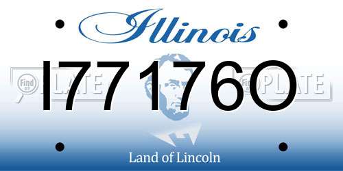 I77176O Illinois License Plate