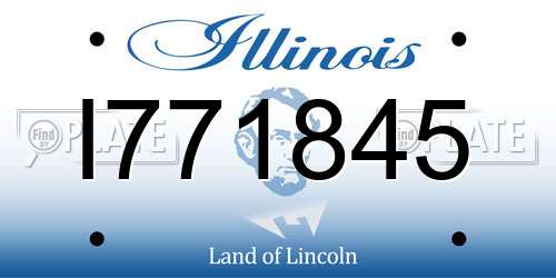I771845 Illinois License Plate